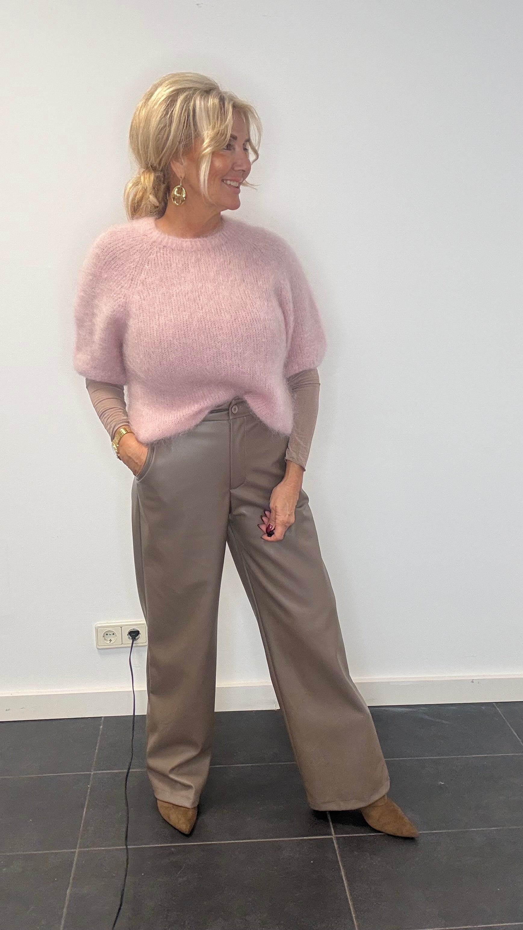 Broek Straight leg Puh Taupe